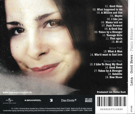 Lena Meyer-Landrut : Good News · Platin Edition (CD, Album, Ltd, RE, S/Edition, Dig)