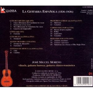 José Miguel Moreno : La Guitarra Española (1536-1836) (CD, RE)