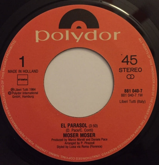 Moser Moser : El Parasol (7", Single)
