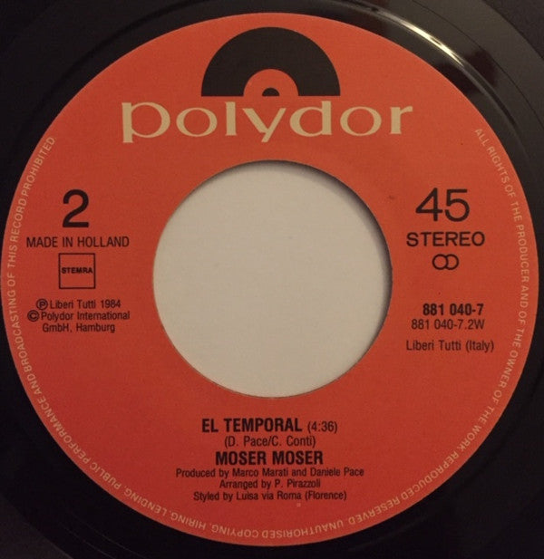 Moser Moser : El Parasol (7", Single)