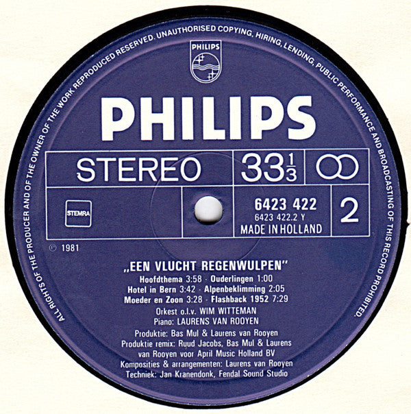 Laurens Van Rooyen : Een Vlucht Regenwulpen (Originele Filmmuziek) (LP, Album)