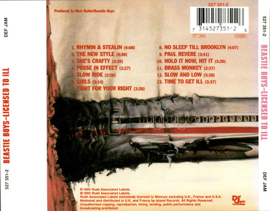 Beastie Boys : Licensed To Ill (CD, Album, RE)