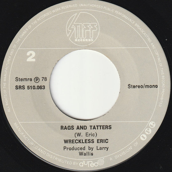 Wreckless Eric : Reconnez Cherie (7", Single, Mono)