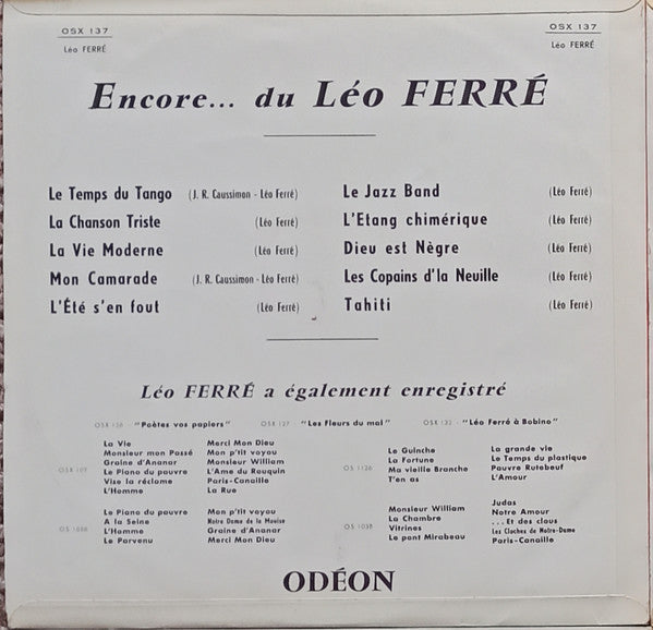 Léo Ferré : Encore... Du Léo Ferré (LP, Album)