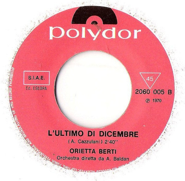 Orietta Berti : Fin Che La Barca Va (Il Grillo E La Formica) (7")