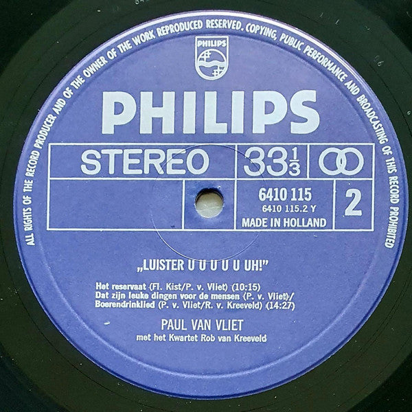 Paul van Vliet (2) : Luisterùùùh! (LP, Comp)
