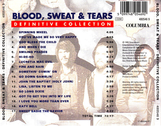 Blood, Sweat And Tears : Definitive Collection (2xCD, Comp)