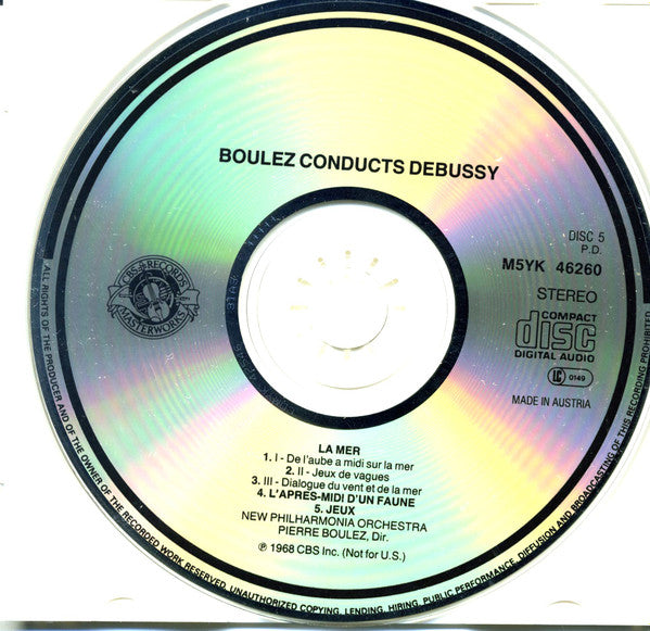 Claude Debussy - New Philharmonia Orchestra, Pierre Boulez : La Mer / L'apres Midi D'un Faune / Jeux (CD, Album, RE)