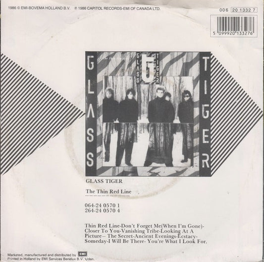 Glass Tiger : Thin Red Line (7", Single)