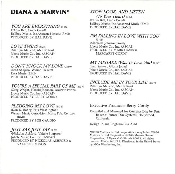 Marvin Gaye & Tammi Terrell / Diana Ross & Marvin Gaye : Marvin Gaye & Tammi Terrell: Greatest Hits / Diana & Marvin (CD, Album, Comp, RM)