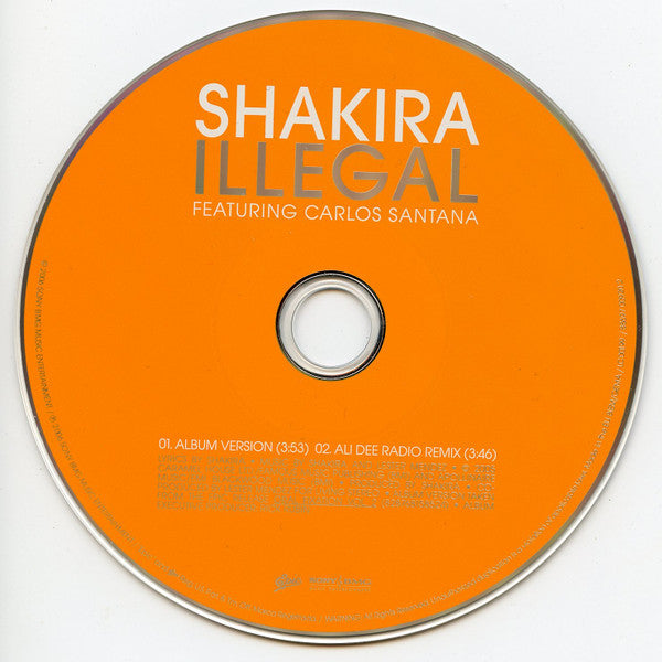 Shakira Featuring Carlos Santana : Illegal (CD, Single)