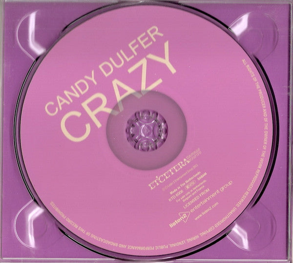 Candy Dulfer : Crazy (DVD-V, Bon + CD, Album + Dig)