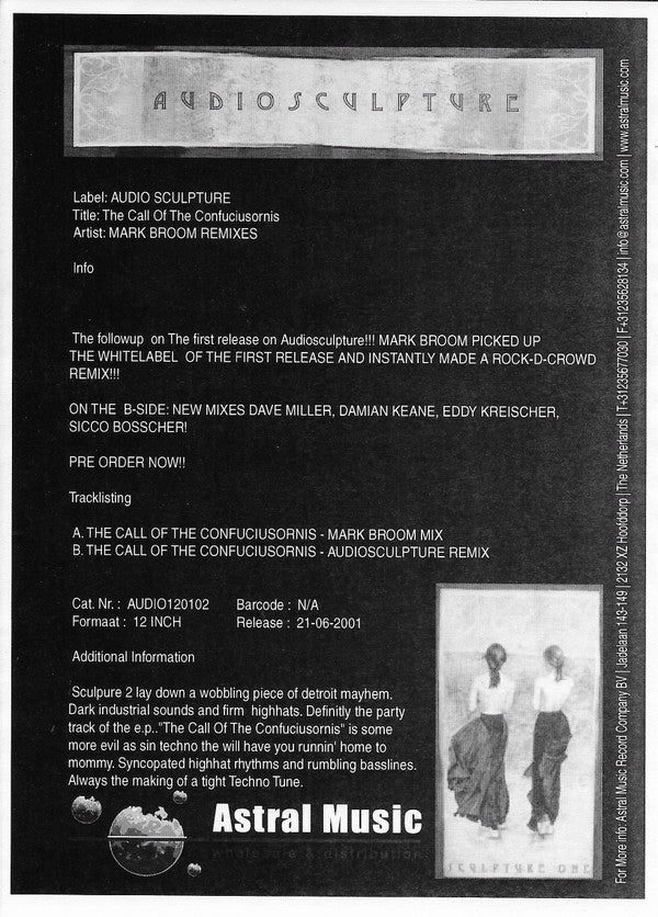 Sculpturism : Call Of The Confuciusornis (12", W/Lbl)