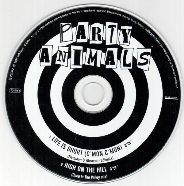 Party Animals : Life Is Short (C'Mon C'Mon) (CD, Single)