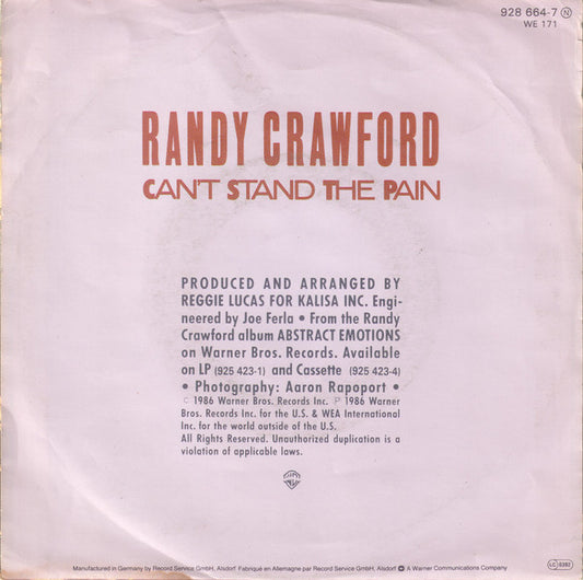 Randy Crawford : Can't Stand The Pain (7", Single)