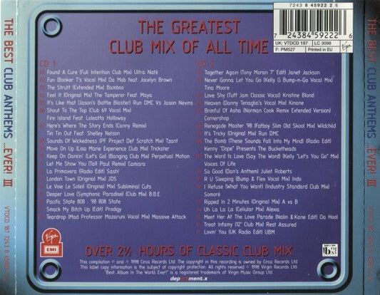 Various : The Best Club Anthems III...Ever! (2xCD, Mixed)