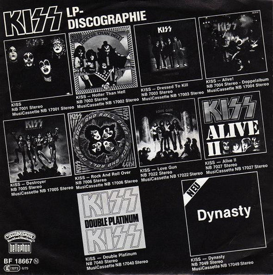 Kiss : I Was Made For Lovin' You (7", Single, Red)