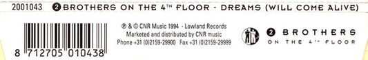 2 Brothers On The 4th Floor Featuring Des'Ray And D-Rock : Dreams (Will Come Alive) (CD, Maxi)