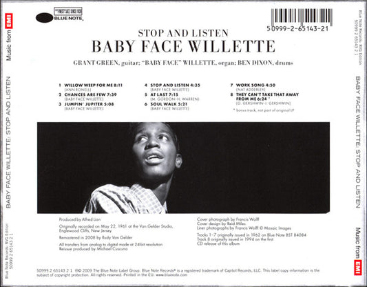 'Baby Face' Willette : Stop And Listen (CD, Album, RE, RM)