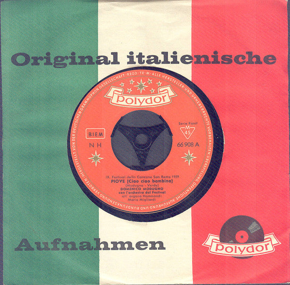 Domenico Modugno : Piove (Ciao Ciao Bambina) (7", Single, Mono)