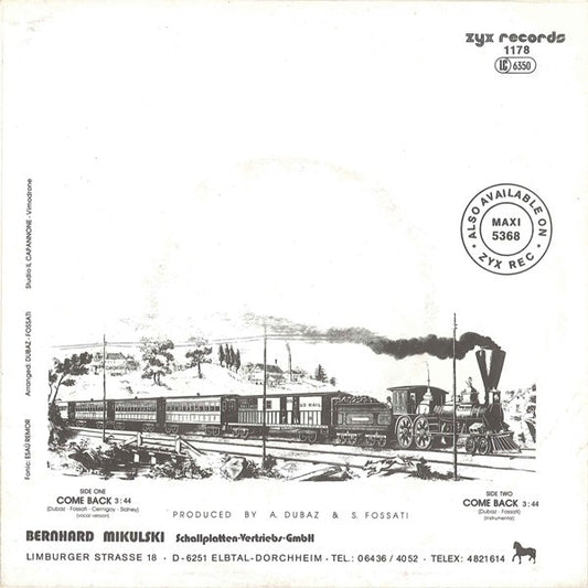 Jimmy & Susy : Come Back (7", Single)