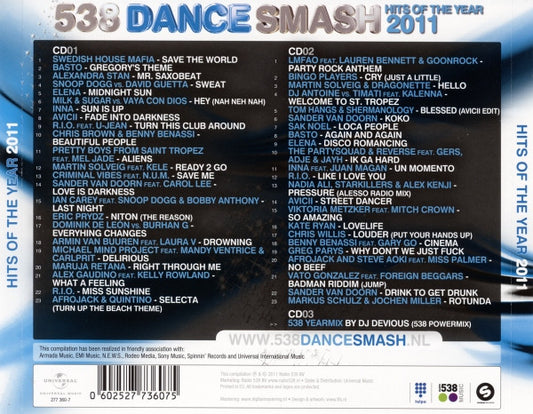 Various : 538 Dance Smash - Hits Of The Year 2011 (2xCD, Comp + CD, Comp, Mixed)