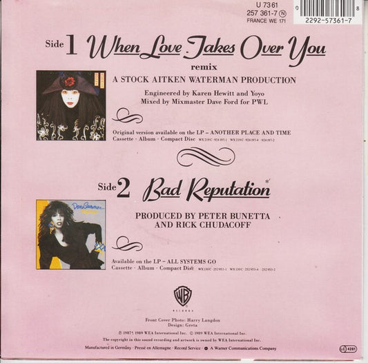 Donna Summer : When Love Takes Over You (7", Single, Sma)