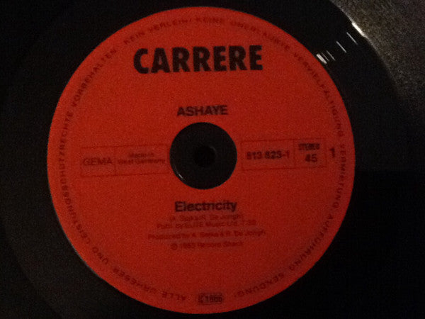 Ashaye : Electricity (12", Maxi)
