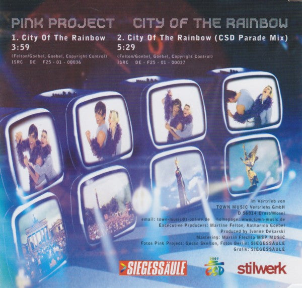 Pink Project (3) : City Of The Rainbow (CD, Single)
