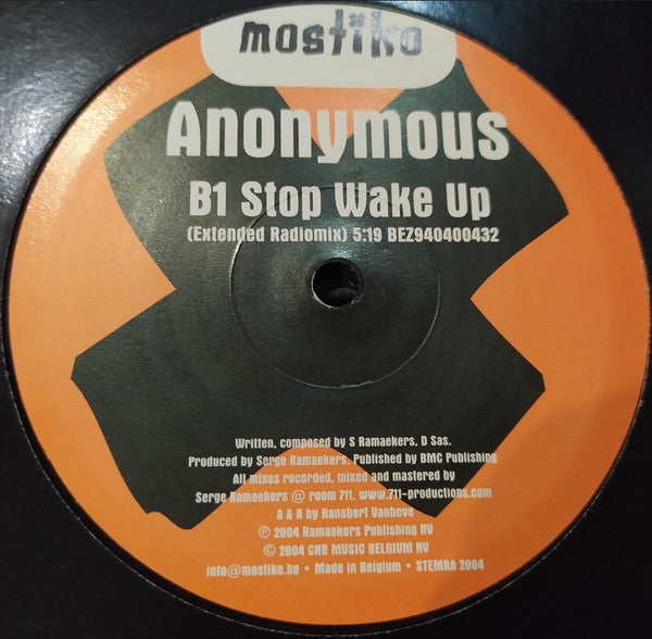 Anonymous (2) : Stop Wake Up (12")