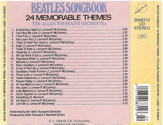 The Allen Toussaint Orchestra : Beatles Songbook / 24 Memorable Themes (CD, Album)