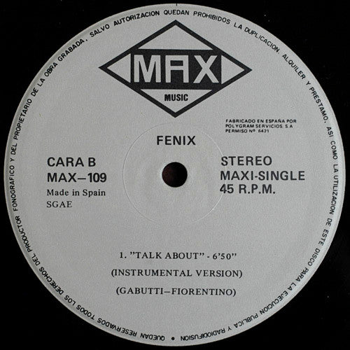 Fenix : Talk About (12")