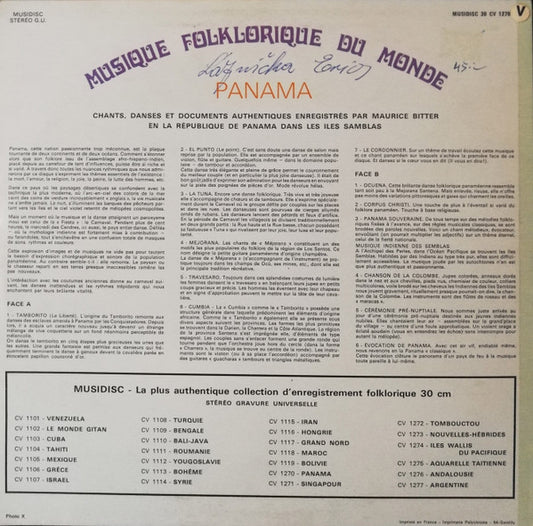 Unknown Artist : Panama (LP, Album, RE)