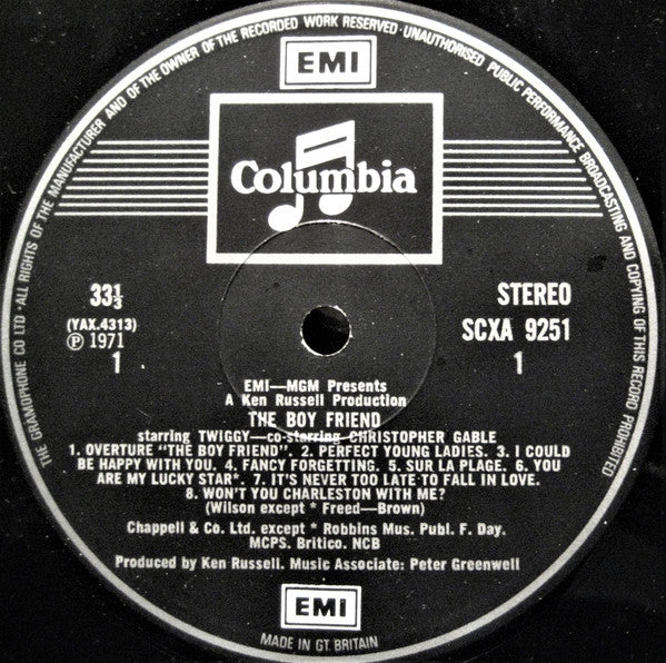 Various : The Boy Friend (Music From The Original Soundtrack) (LP, Album, Gat)