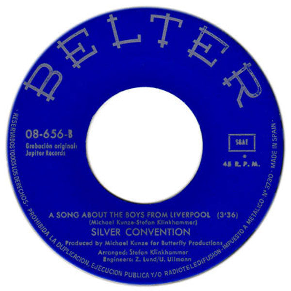 Silver Convention : Los Chicos De Liverpool (The Boys From Liverpool) (7", Single)
