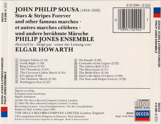 John Philip Sousa - Philip Jones Brass Ensemble, Elgar Howarth : Stars & Stripes Forever (CD, Album)