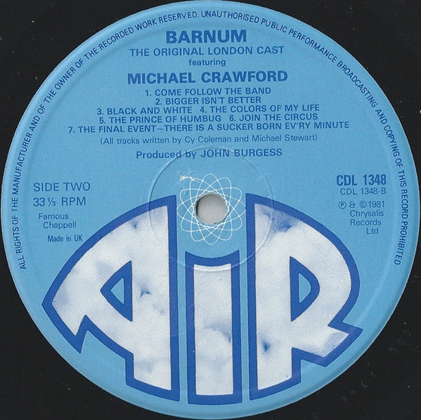 Michael Crawford, "Barnum" Cast : Barnum (LP, Album)