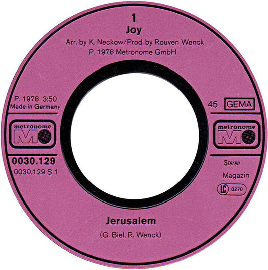 Joy (32) : Jerusalem (7", Single)