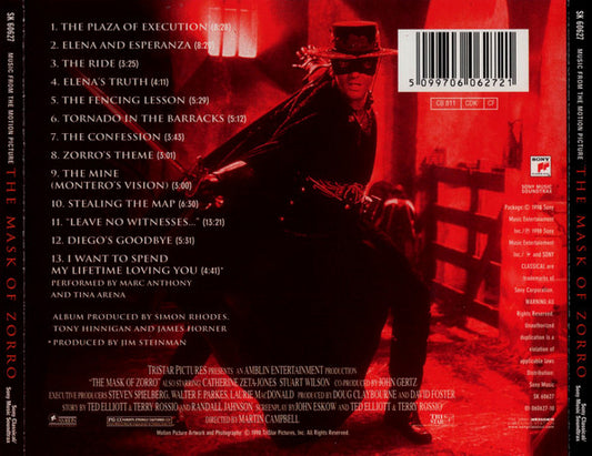 James Horner : The Mask Of Zorro (Music From The Motion Picture) (CD, Album)