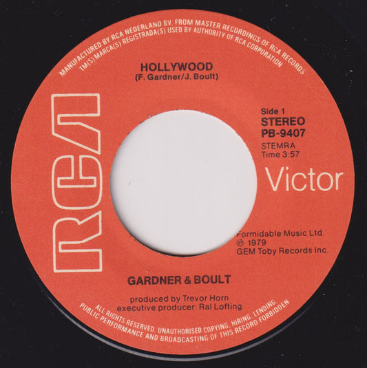 Gardner And Boult : Hollywood (7", Single)