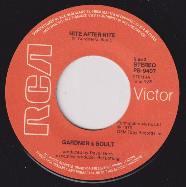 Gardner And Boult : Hollywood (7", Single)