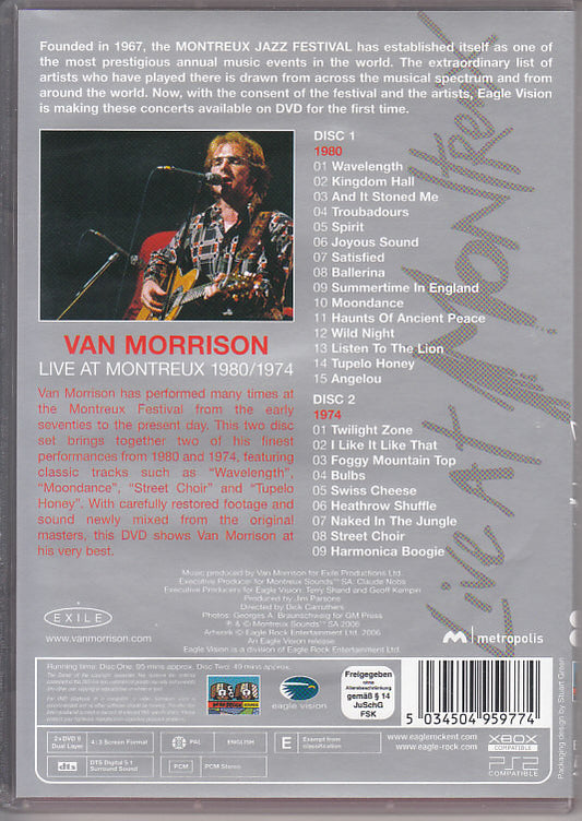 Van Morrison : Live At Montreux 1980 / 1974 (2xDVD-V, Multichannel, PAL)
