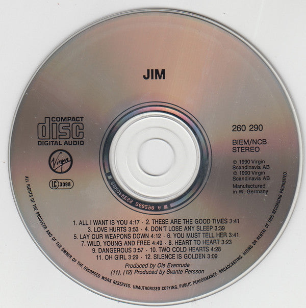 Jim Jidhed : Jim (CD, Album)