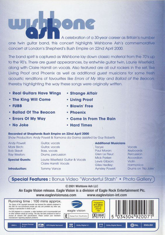 Wishbone Ash : 30th Anniversary Concert (DVD-V, Multichannel, PAL)