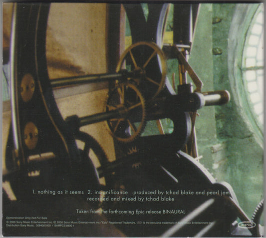 Pearl Jam : Nothing As It Seems (CD, Single, Promo, Dig)
