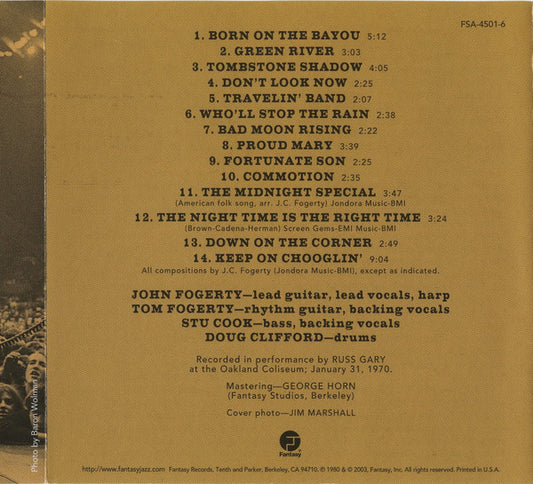 Creedence Clearwater Revival : The Concert (SACD, Hybrid, Album, RE)