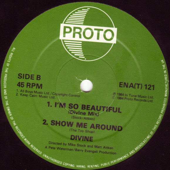 Divine : I'm So Beautiful (12")