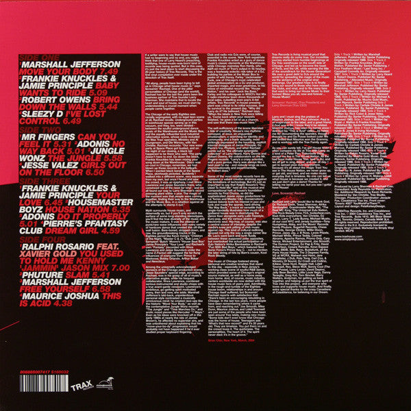 Various : Trax Records 20th Anniversary Collection (2xLP, Comp)