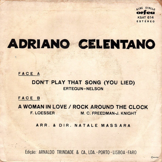 Adriano Celentano : Don't Play That Song (7", Single, M/Print)