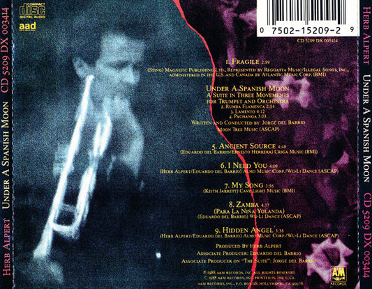 Herb Alpert : Under A Spanish Moon (CD, Album)